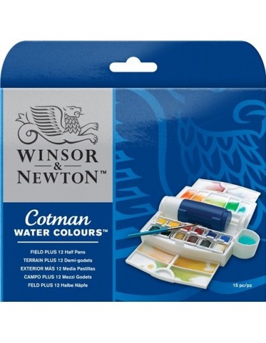 Caja 12 acuarelas Winsor&Newton cotman Pocket plus