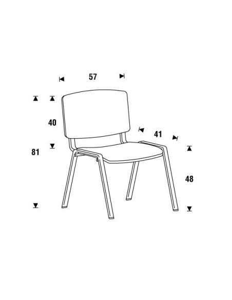 Silla confidente estructura de plástico Rocada RD-975