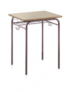 Pupitre escolar con rejilla y ganchos 9714