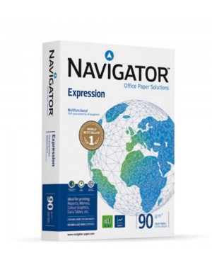 Pte. 500 hojas papel fotocopiadora A-4 Navigator 90 gr.