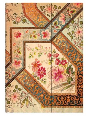 Cuaderno Paperblanks hoja rayada "Florales de Lyón" 130x180 mm