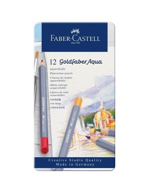 Estuche de metal 12 lápices acuarelables Goldfaber Aqua 114612