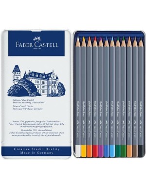 Estuche de metal 12 lápices acuarelables Goldfaber Aqua 114612 2