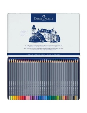 Estuche de metal 36 lápices acuarelables Goldfaber Aqua 114636 2
