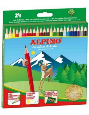 C/ 24 lápices Alpino de madera