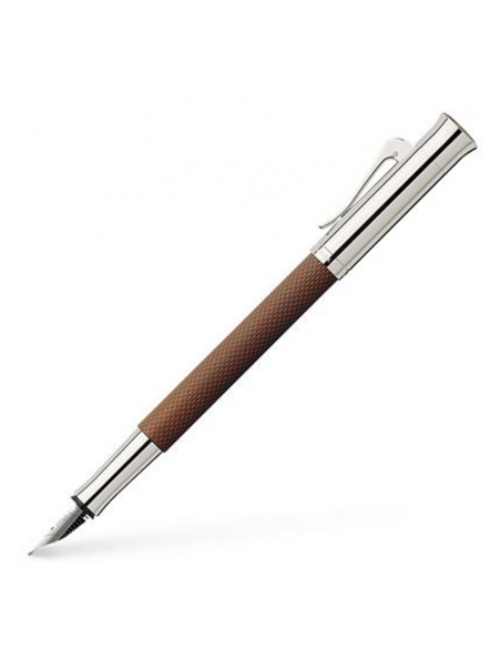 PLUMA ESTILOGRÁFICA GUILLOCHE COÑAC Graf Von Faber Castell