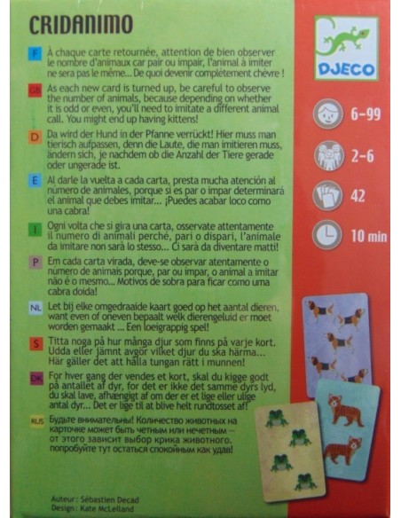 Juego de cartas SAVANA Djeco