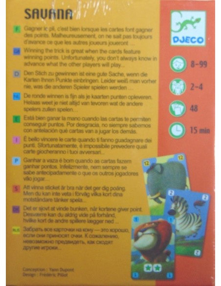 Juego de cartas SAVANA Djeco