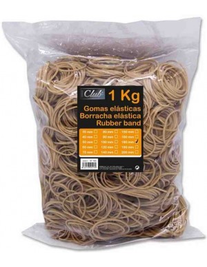 Bolsa 1 kg. gomas elásticas