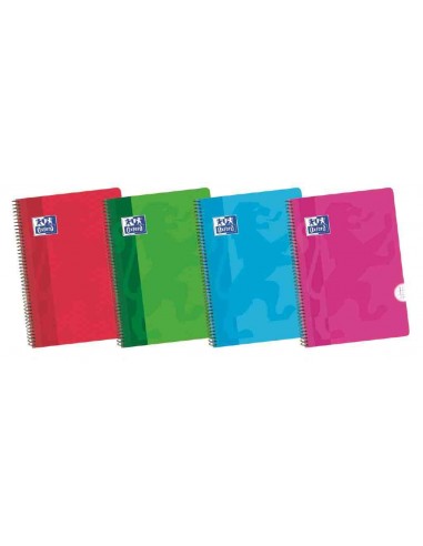 Libreta oxford espiral folio pauta 3.5  c/m tapa plástico 80 hojas