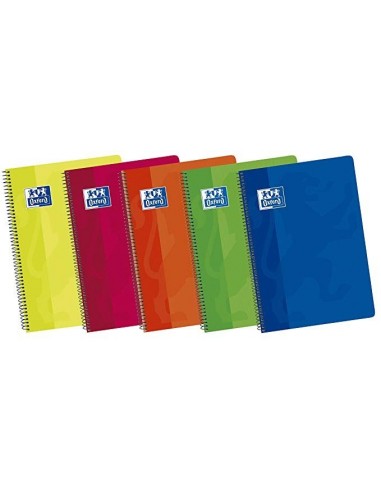 Cuaderno espiral hoja lisa folio Oxford tapas blandas 10043175