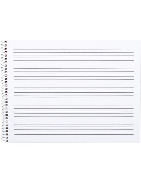 Libreta pentagrama espiral 1/4 apaisado