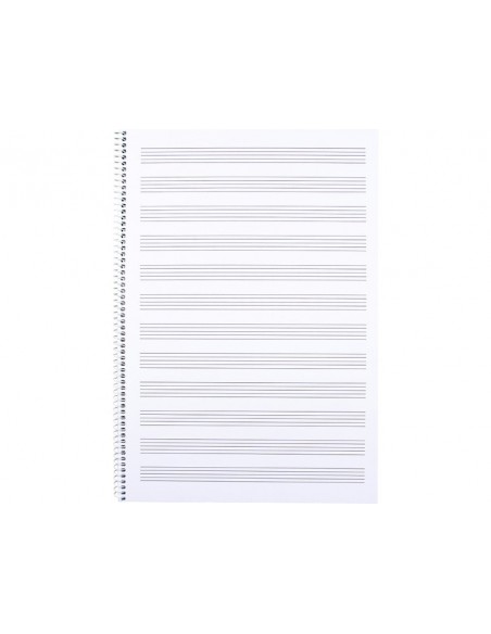 Libreta pentagrama espiral folio natural