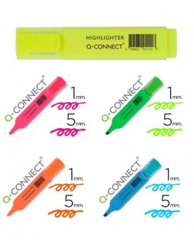 Rotulador fluorescente Q-CONNECT biselado