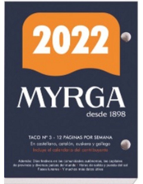 Taco calendario Myrga nº3 2022