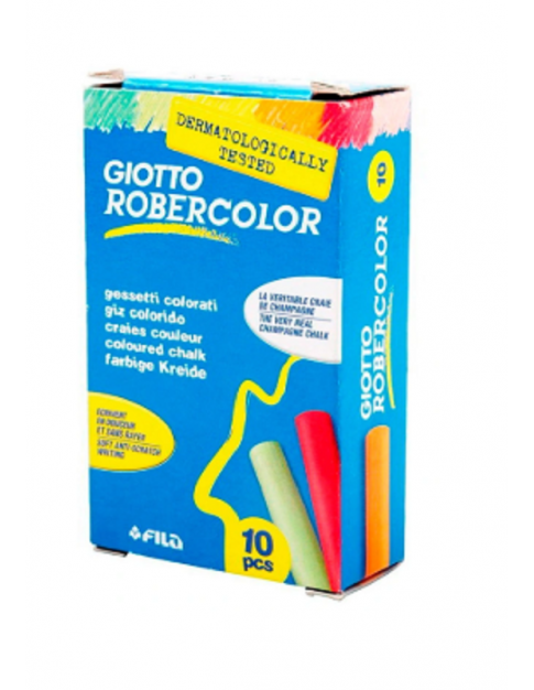 Paquete 10 tizas colores