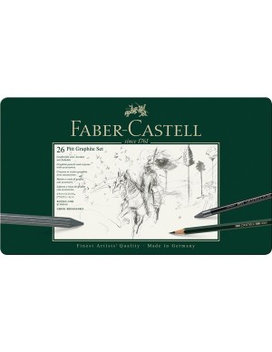 Estuche metal 26 piezas grafitos PITT