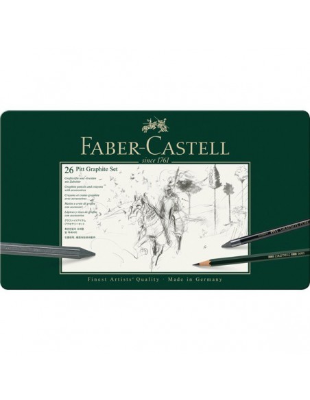 Estuche metal 26 piezas grafitos PITT