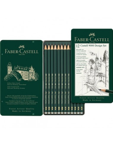 Estuche 12 lápices serie 9000 Faber -Castell 119064