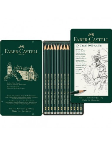 Estuche 12 lápices serie 9000 Faber-Castell 119065
