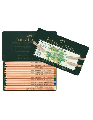 Estuche metal 12 pastel PITT Faber Castell